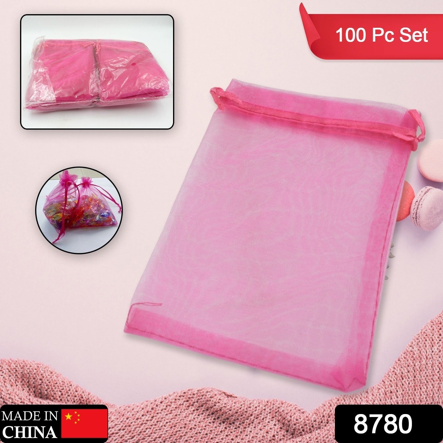 Organza Gift Bags Small Mesh Bags Drawstring Gift Bags Christmas Drawstring Organza Gift Bags, Wedding Party Festival Gift Bags (100 Pcs Set) Organza Gift Bags Small Mesh Bags Drawstring Gift Bags Christmas Drawstring Organza Gift Bags, Wedding Party Festival Gift Bags (100 Pcs Set)